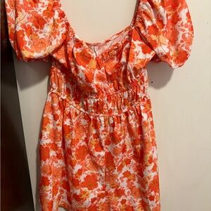 Floral Puff Sleeve Romper